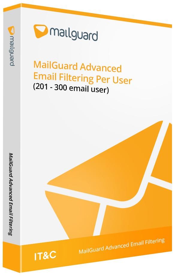 MailGuard Advanced Email Filtering Per User (201 - 300 email user) 