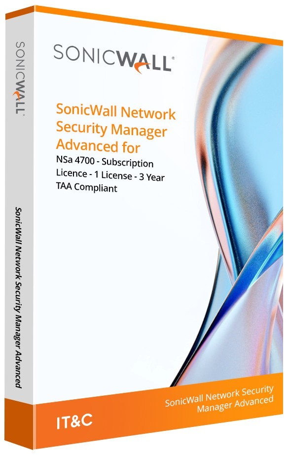 SonicWall Network Security Manager Advanced for NSa 4700 - Subscription Licence - 1 License - 3 Year - TAA Compliant