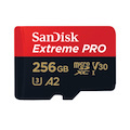 SanDisk Extreme Pro 256GB microSD SDXC SDXC Uhs-I 200MB/s 140MB/s V30 U3 A2 4K Uhd Shock Temperature Water & X-Ray Proof With SD Adaptor