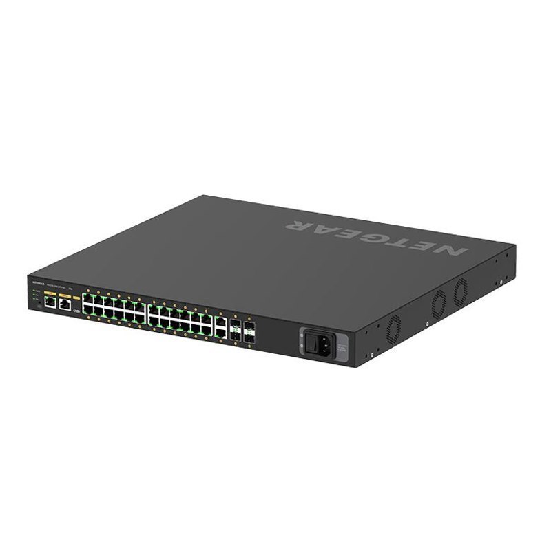 Netgear Av Line 26-Port Managed Switch, Poe+ (24) 300W, GbE(2), SFP(4), Life WTY