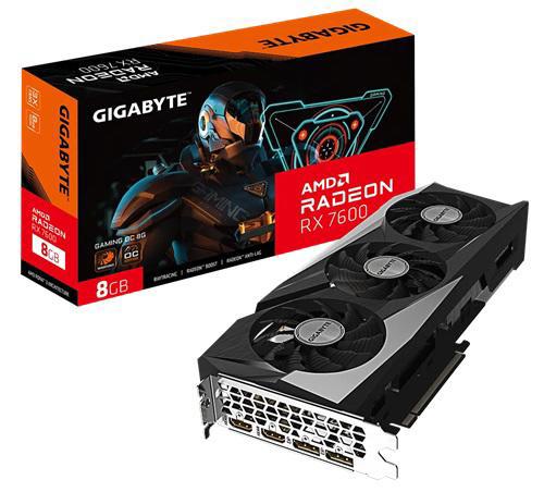 Gigabyte nVidia GeForce RTX 76Gaming Oc-8Gd 1.0 Video Card, Pci-E 4.0, 2490MHz Core Clock, 3X DP 1.4A, 1X Hdmi 2.1(New)