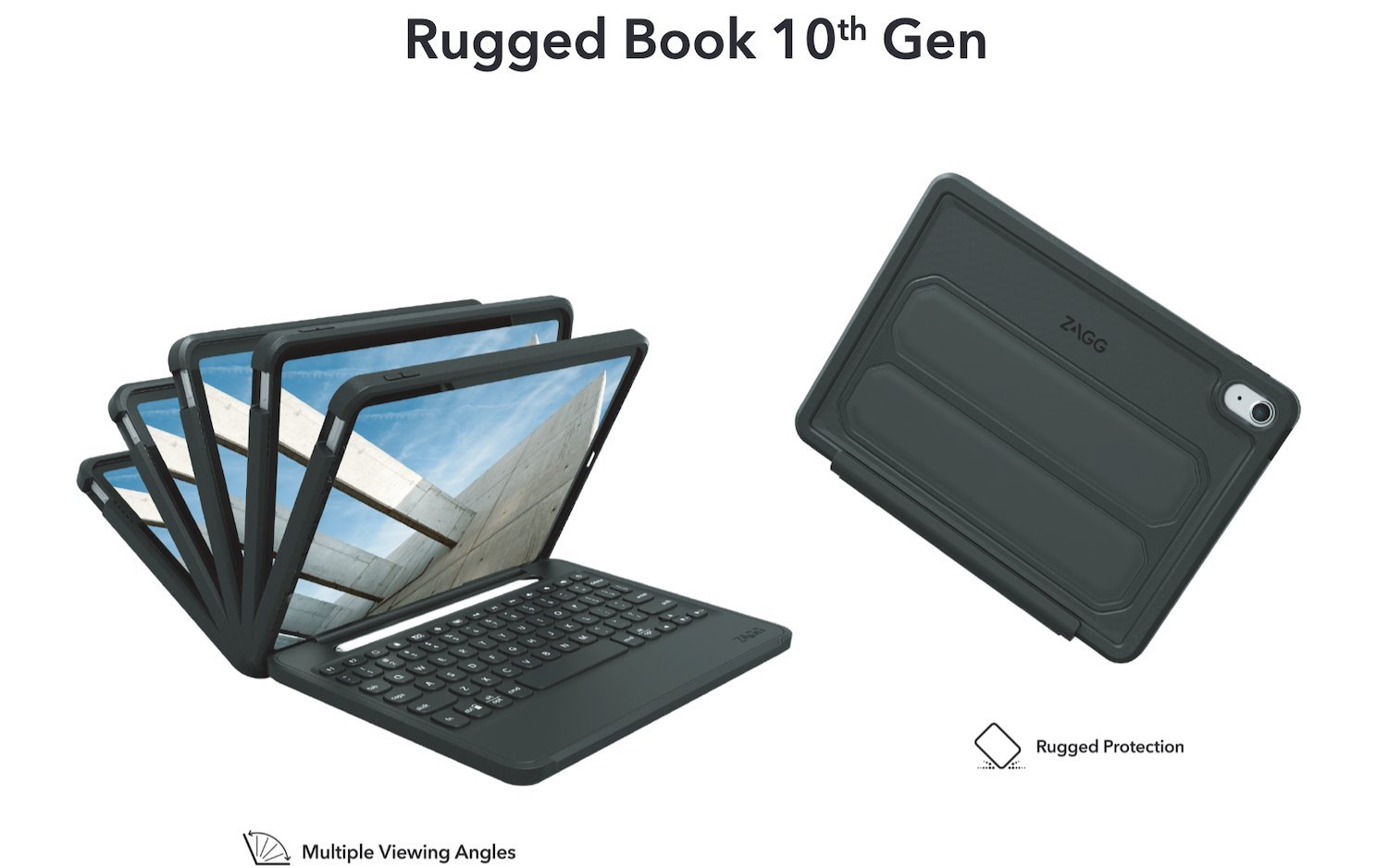 ZAGG Rugged Book Keyboard for Apple iPad 10.9 10th Gen