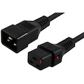 Iec Lock 2M Iec Lock Power Cable Iec-C20(M) To Iec-C19(F) Black