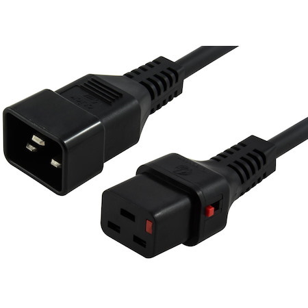 Iec Lock 2M Iec Lock Power Cable Iec-C20(M) To Iec-C19(F) Black