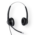 Snom A100d Wideband Binaural Headset For Snom-D3xx/D7xx/7xx, 300° Frlexible Boom, Passive Noise Cancelling Microphone