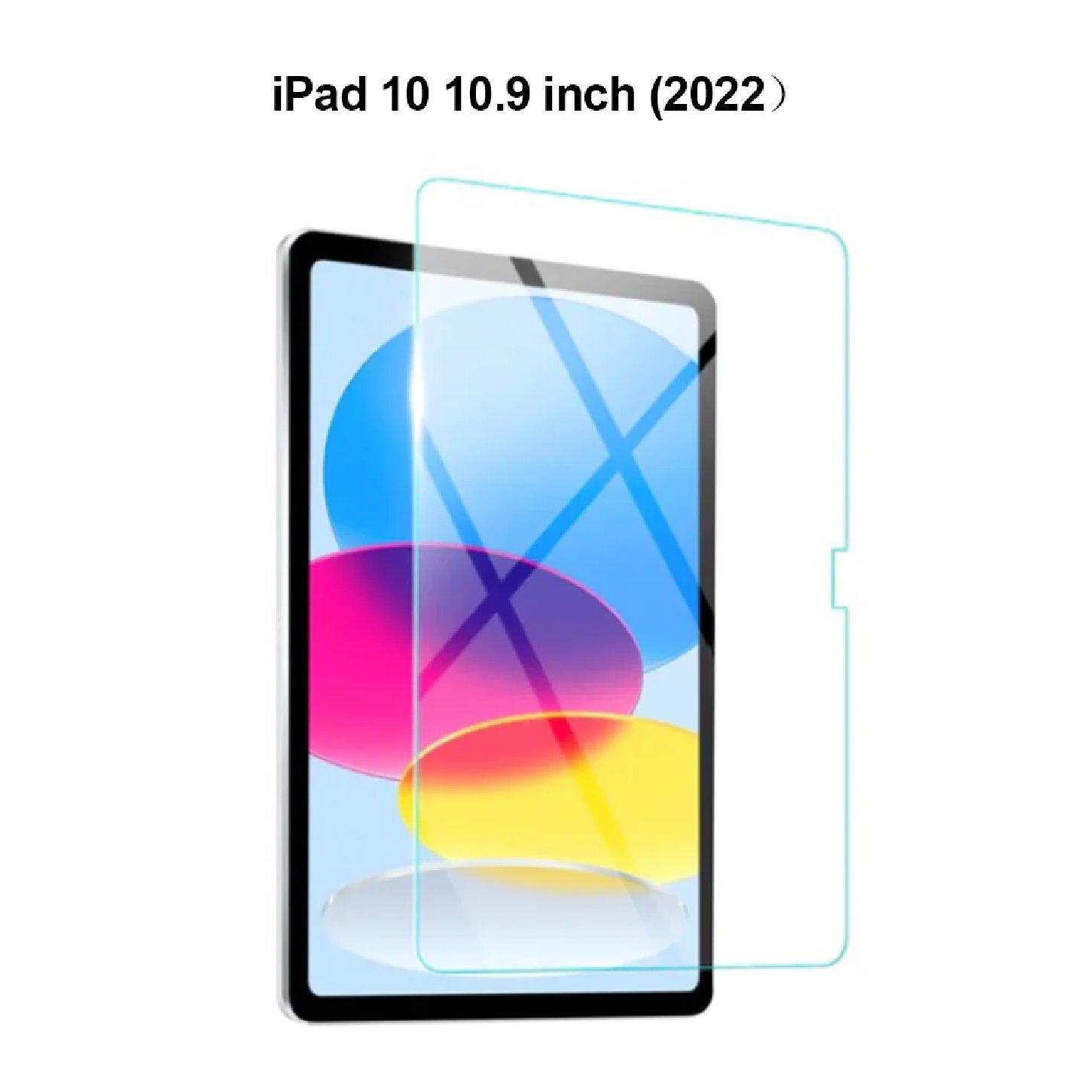 Usp Apple iPad (10.9') (10TH Gen) 2.5D Full Coverage Tempered Glass Screen Protector - Rounded Edges, High Transparency, 9H Hardness