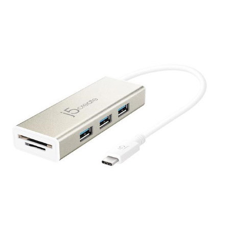 J5create JCH347 Usb-C 3-Port Usb-A Hub With SD &Amp; Micro SD Card Reader