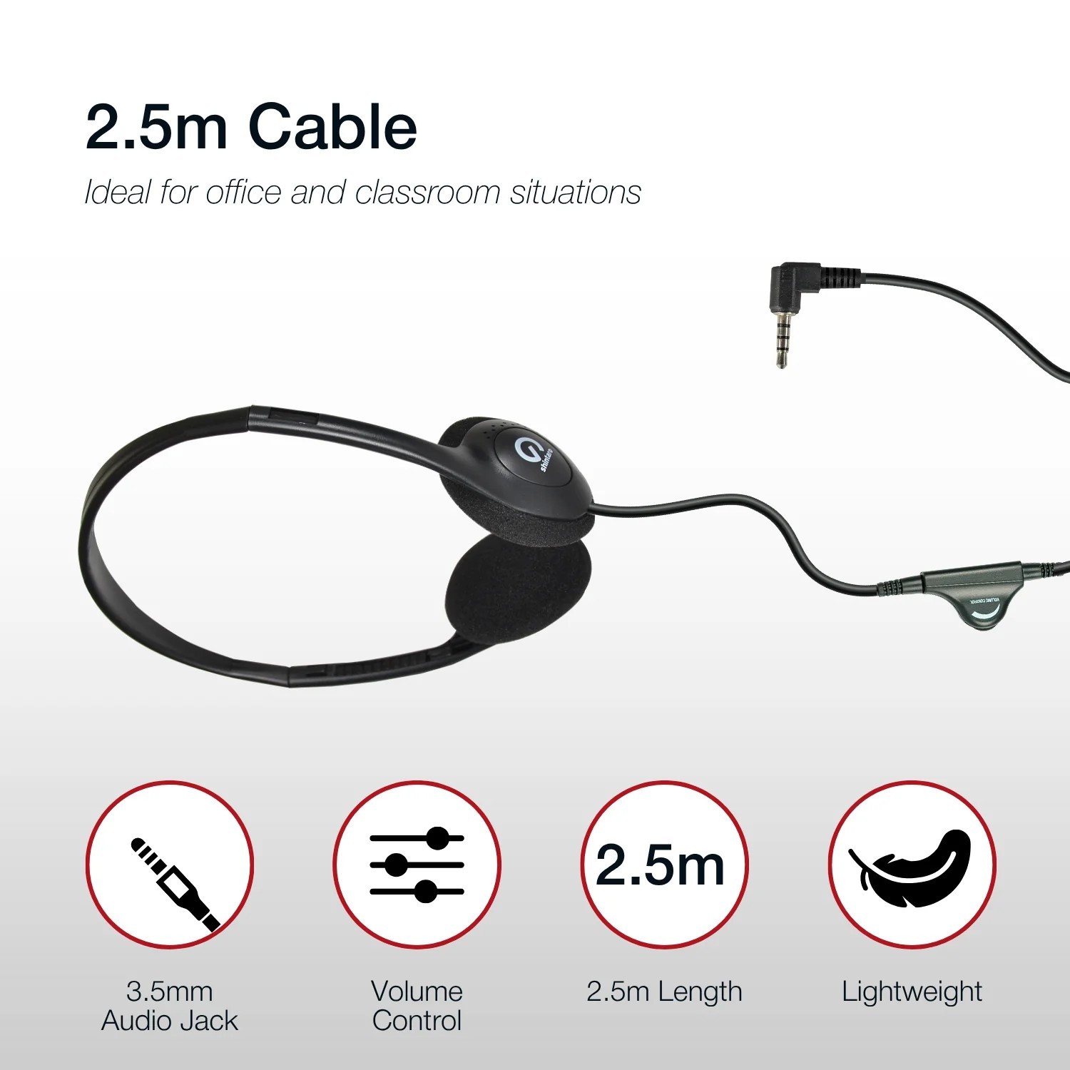 Shintaro Light Weight Headphone + Volume Control + Audio Jack