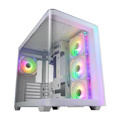 FSP M580-Wa Atx Mid Tower Case, Support Atx(Btf), M-Atx, Mini-ITX Motherboard, Curved Glass Exterior Design, 2X HDD, 3X SSD, White