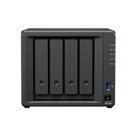 Synology DiskStation DS925+ 4-Bay 3.5" Diskless, Amd Quad Core Cpu, 4GB Ram, 2X 2.5GbE, 2 X Usb3.2, 1 X Expansion Port, 3 Year WTY
