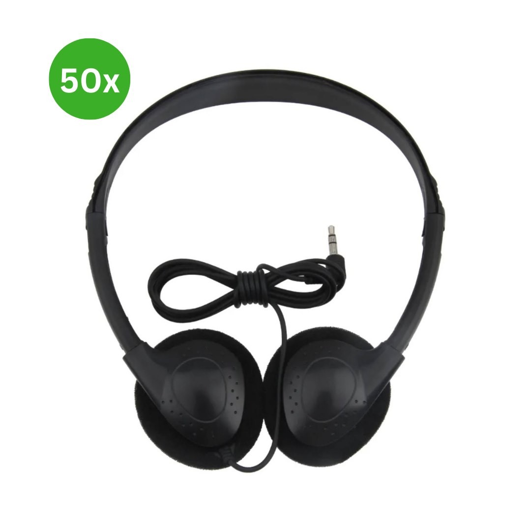 SchoolTech Light Weight Over-Ear Headphones - Pack Of 50
