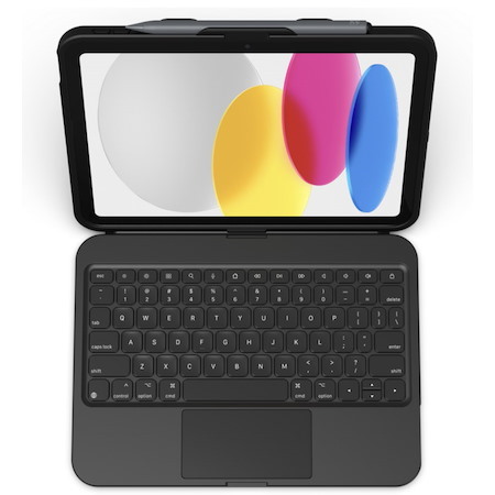 ZAGG Tough Keys Keyboard with trackpad USB-C Direct Connect for iPad A16 (2025), iPad 10th Gen (10.9" 2022), (Brown Box) ** US LAYOUT **