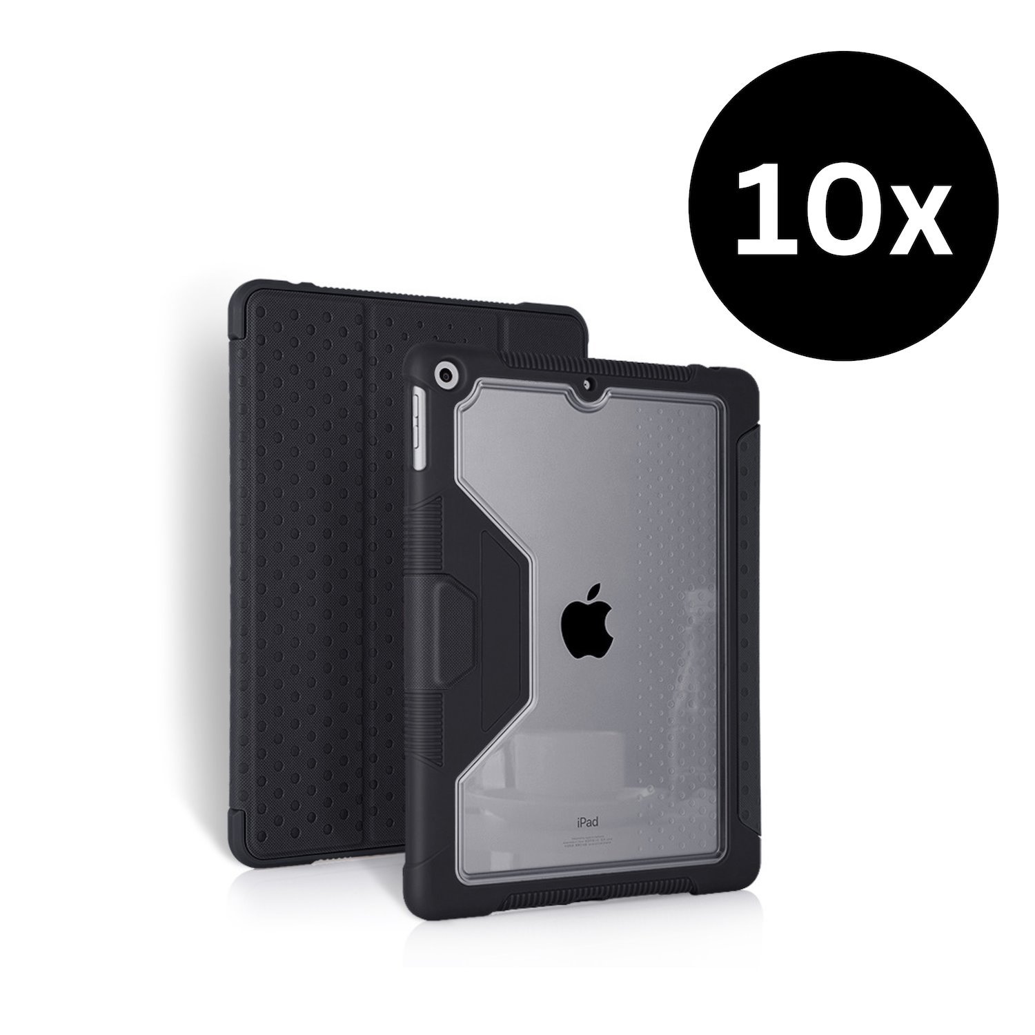 SchoolTech Deluxe Folio iPad 10TH Gen Case (10 Pack) - Black