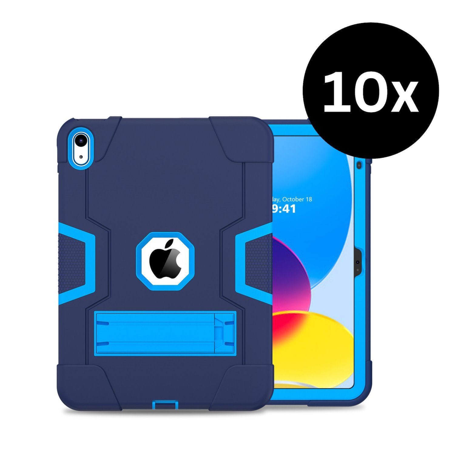 SchoolTech iPad 10-11TH Gen Heavy Duty Case (10 Pack) - Blue