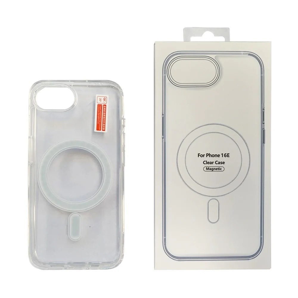 Usp Apple iPhone 17E / iPhone 16E Clear Case With MagSafe - Built-In Magnets, Scratch Resistant, Crystal Clear,Shockproof, 3 Years Warranty