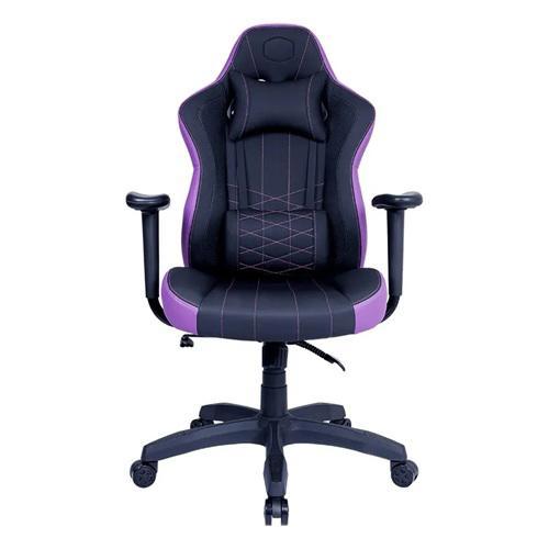 Coolermaster Caliber E1 Gaming Chair Purple, Breathable Leather, Head&Lumbar Pillows