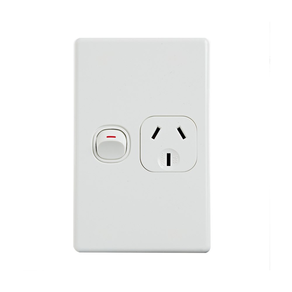 4Cabling 4C | Elegant Single Power Point 250V 10A - Vertical