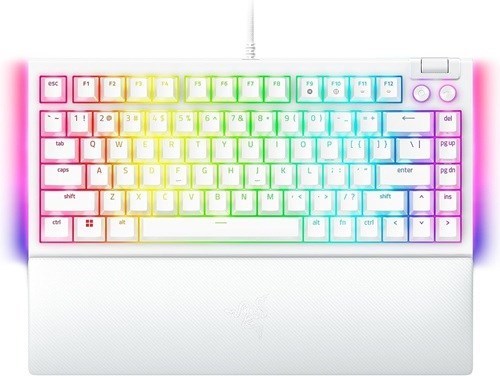 Razer BlackWidow V4 75%-Hot-swappable Mechanical Gaming Keyboard-White Edition-US Layout-World Packaging