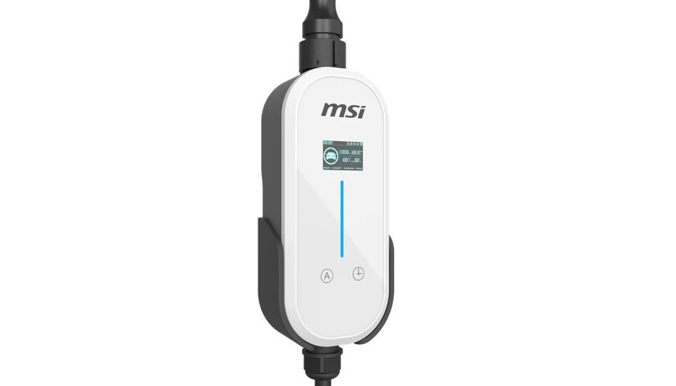 Msi Ev Charger White Ezgo 10A+15A+Home Kit, Single Phase, 230V, 1PH, 2.3KW & 3.4KW, 5M Type 2 Charging Gun, 1.8'LCD, Ip66, 1.5T, Bluetooth