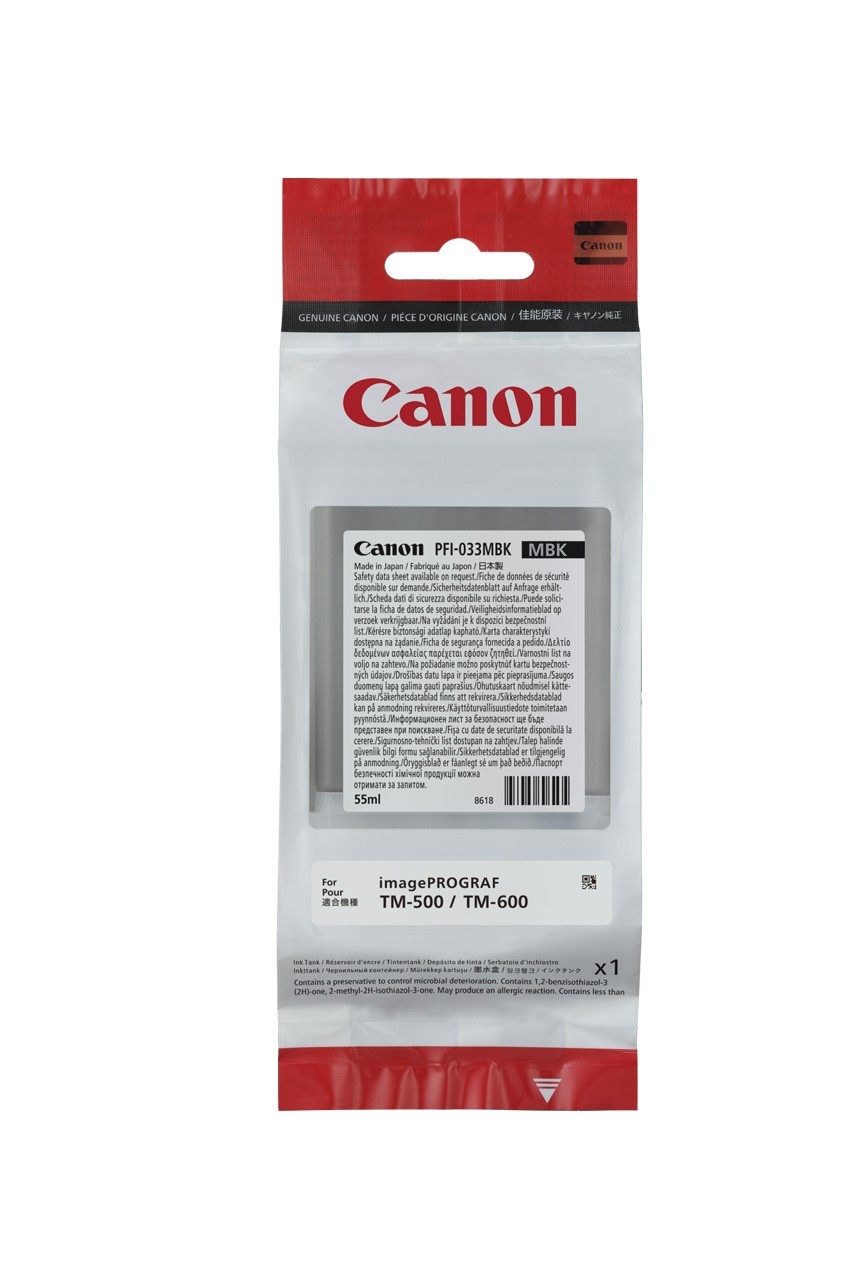 Canon Pfi-033Mbk Matte Black Ink For TM500/600 Range - 55ML