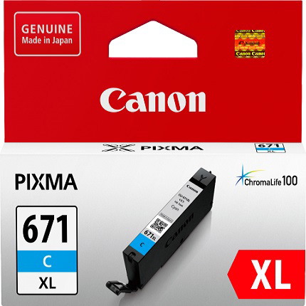 Canon CLI-671XLC Original Inkjet Ink Cartridge - Cyan Pack