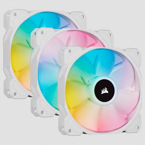 Corsair Cor Fan 120Mm-Sp120-Elite-Rgb-Wht-3Pk