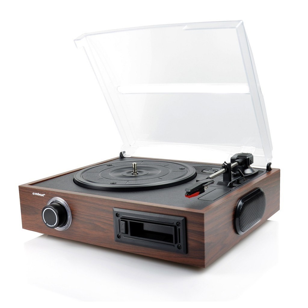 Mbeat® Usb Turntable And Cassette To Digital Recorder- Cassette Player, 33.3/45/78 RPM Vinyls And Cassette Record Player, Usb Recording To PC Mac (Eol