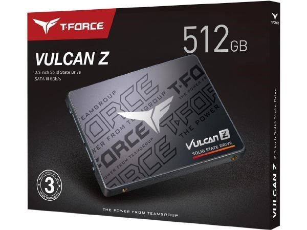 Team Group T-Force Vulcan Z 512GB, 3D Nand TLC, 2.5" Sata 3, R/W(Max) 540MB/s/470MB/s, 400TBW. 3 Years Warranty