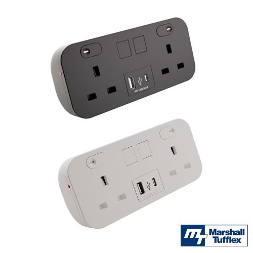 CMD CAPSULE PLUS 2xPOWER 3A PD65W USB A+C 1.5m MAIN WHITE