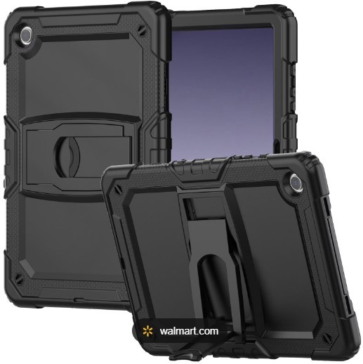 Samsung Galaxy Tab A11 8.7 Rugged Case with Built-in Screen Protector - Black