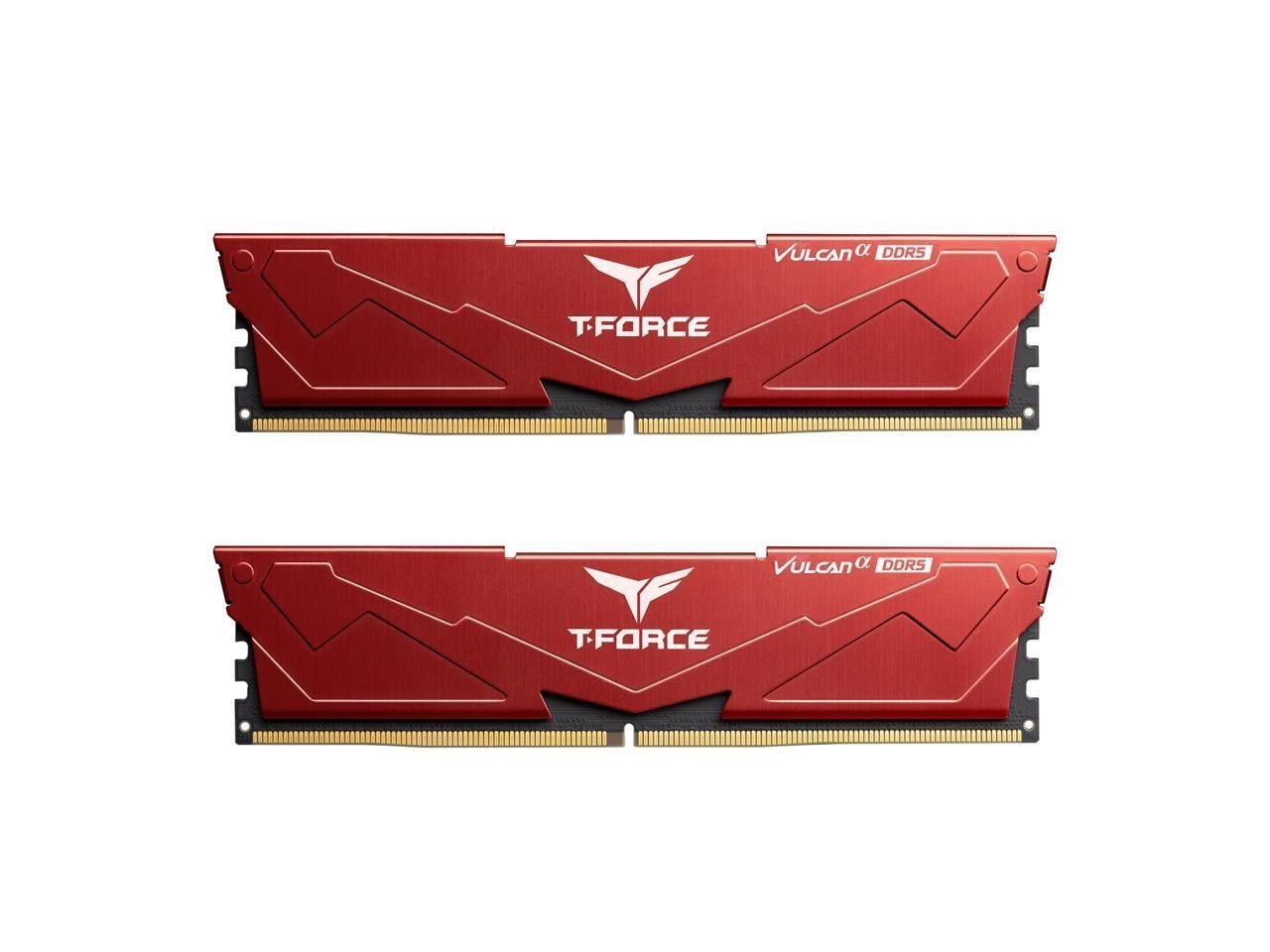 Team Group Vulcan Alpha 32GB (2 X 16GB) 288-Pin PC Ram DDR5 6000 (PC5 48000) Desktop Memory Model Flard532g6000hc38adc01