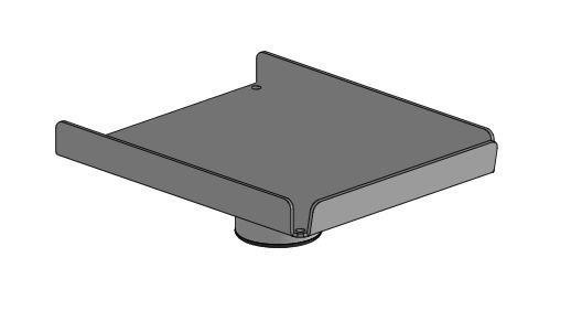 SpacePole Mountageplaat voor Printer - Zwart - TAA Compliant