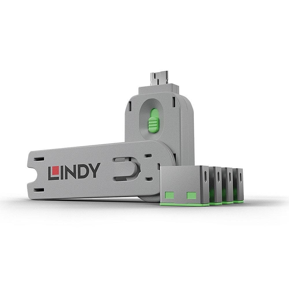 Lindy Usb Port Blocker Pack 4 Green