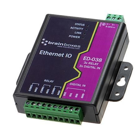 Brainboxes Ethernet To 3 Relay+ 3 Digital