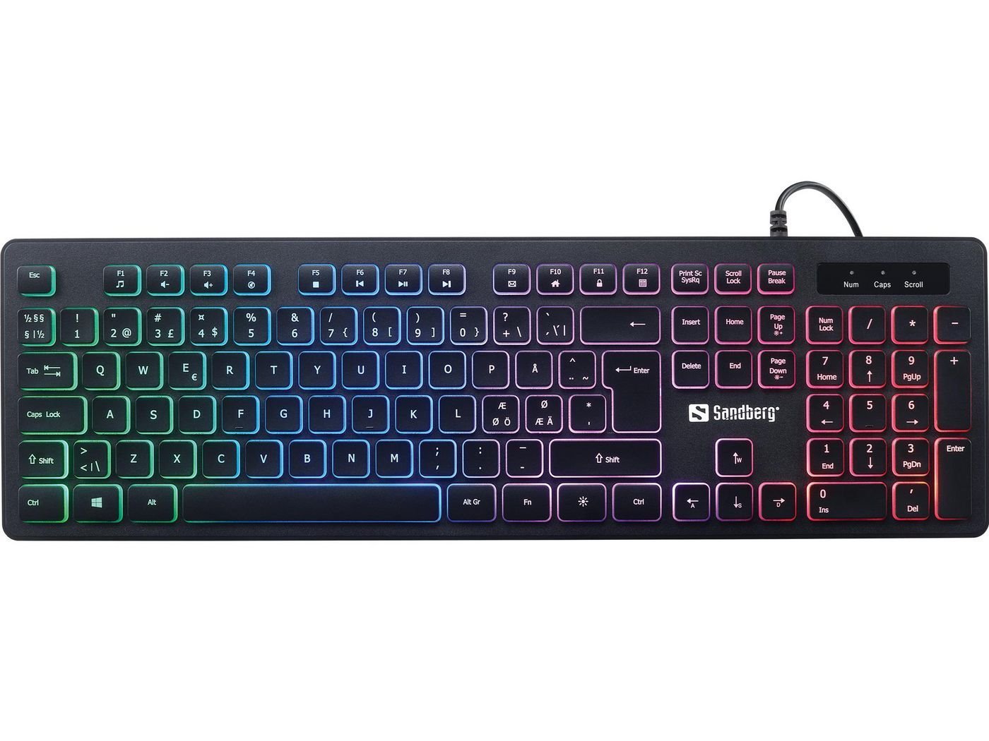 Sandberg Gamer Keyboard Stealth Nordic