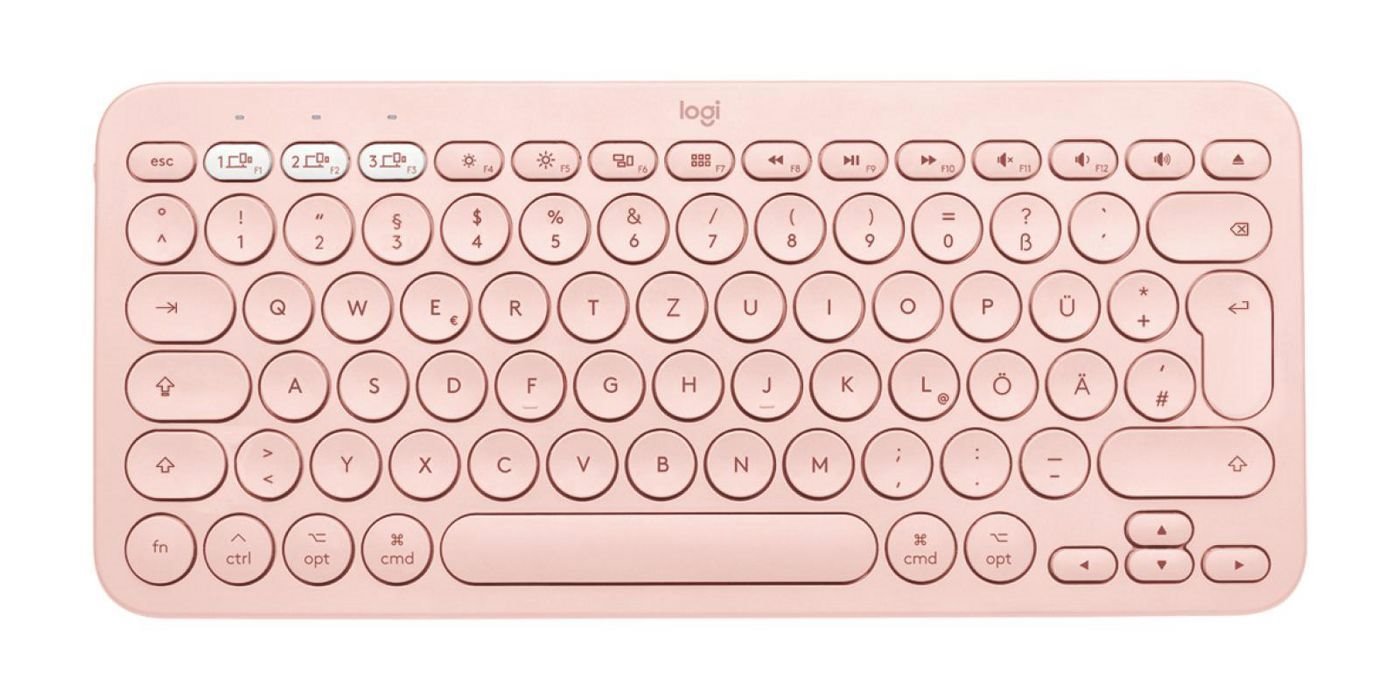 Logitech K380 Keyboard - Wireless Connectivity - German - Rose