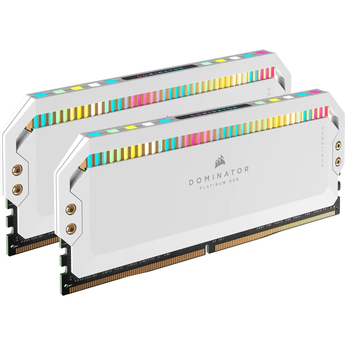 Corsair Dominator Platinum RGB RAM Module for Desktop PC, Motherboard - 64 GB (2 x 32GB) - DDR5-5600/PC5-44800 DDR5 SDRAM - 5600 MHz - CL40 - 1.25 V