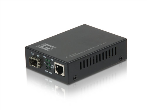 Level One GVT-2000 RJ-45 To SFP Media Converter