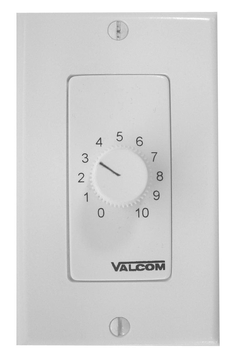 Valcom Wall Mount Volume Control - White