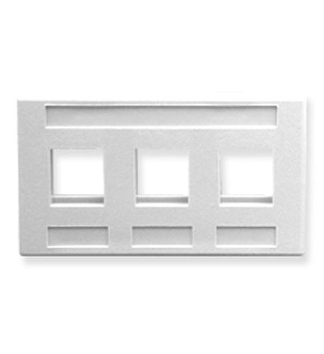 Icc Faceplate, Furniture, 3-Port, White