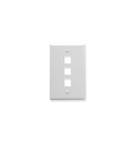 Icc Faceplate, Oversized, 3-Port, White