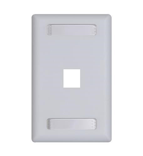 Icc Faceplate, Id, 1-Gang, 1-Port, 10PK, WH