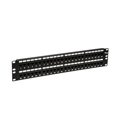 Icc Patch Panel,Cat 6, Feed-Thru 48-P,2RMS