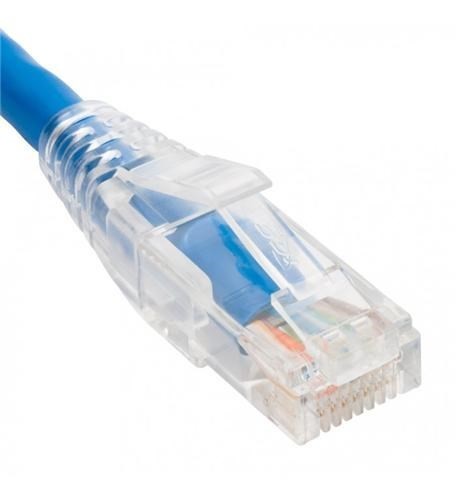 Icc Patch Cord, CAT5e, Clear Boot, 10' Blue