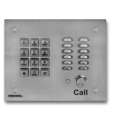 Viking Electronics Handsfree Phone W/ Key Pad - Stainless