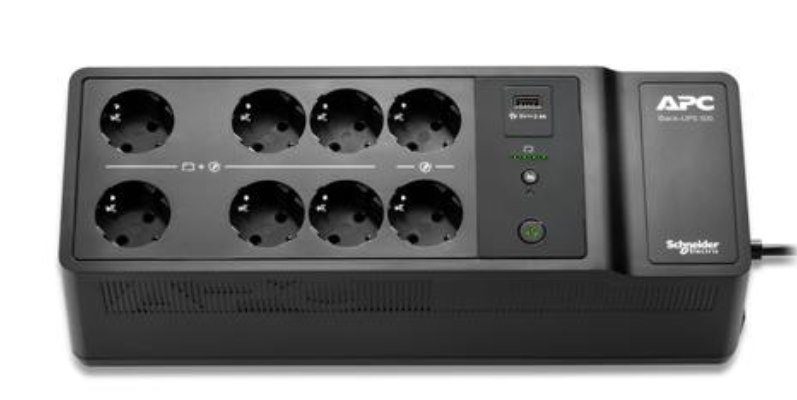 APC Back-UPS BE500G2-GR - Noodstroomvoeding 8x stopcontact, 500VA, 1 USB oplader, 1 USB datapoort