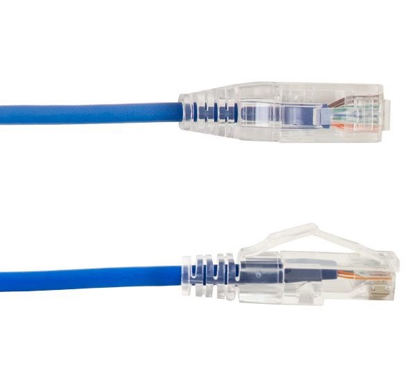 Vertical Cable | 6″ Cat6A Slimline Patch Cable - Blue