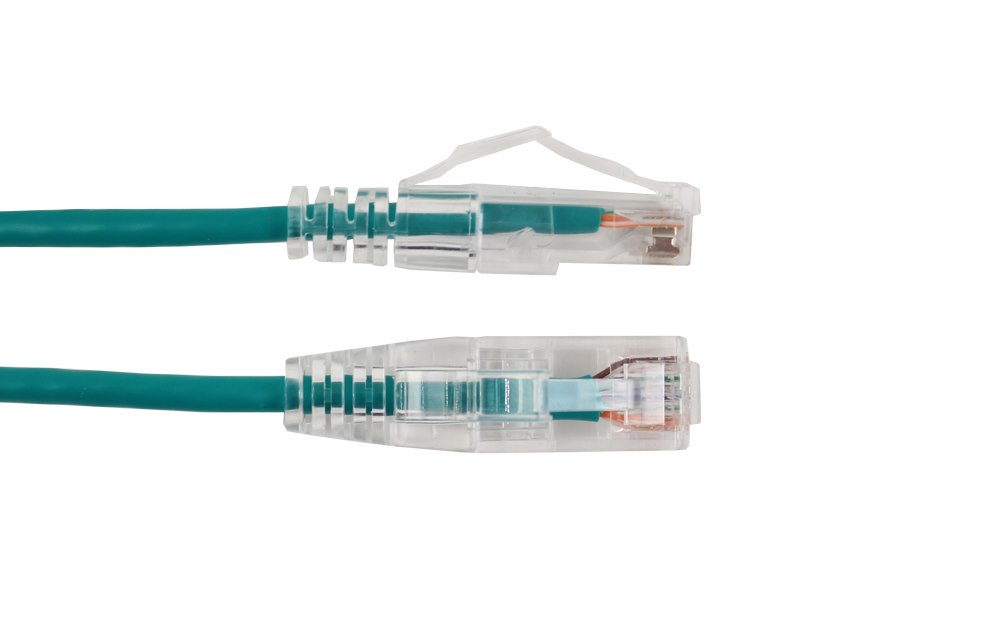 Vertical Cable |1' Cat6A Slimline Patch Cable - Green
