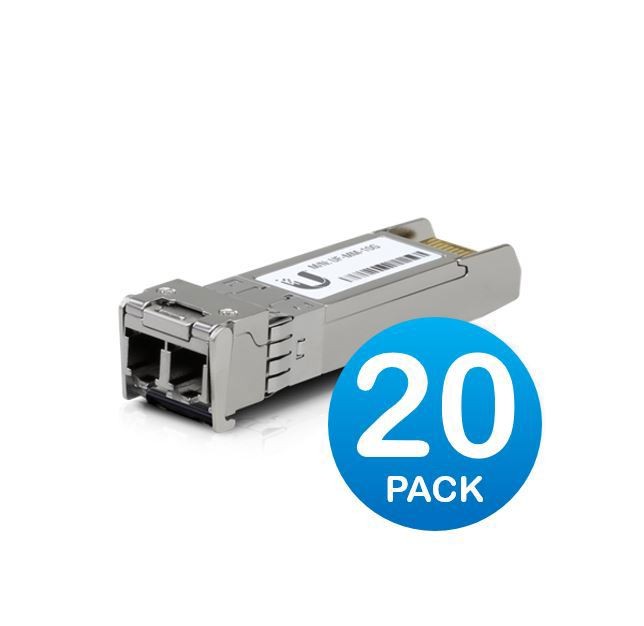 Ubiquiti UFiber SFP+ Multi-Mode Fiber Module, 10 GBPS, 300M Distance, 20-Pack