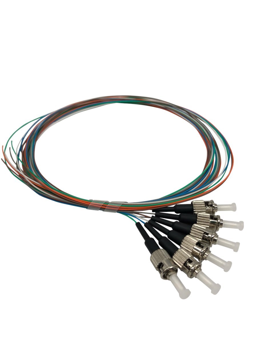 4Cabling Fibre Pigtail ST Om1 Multimode 2M - 6 Pack Rainbow